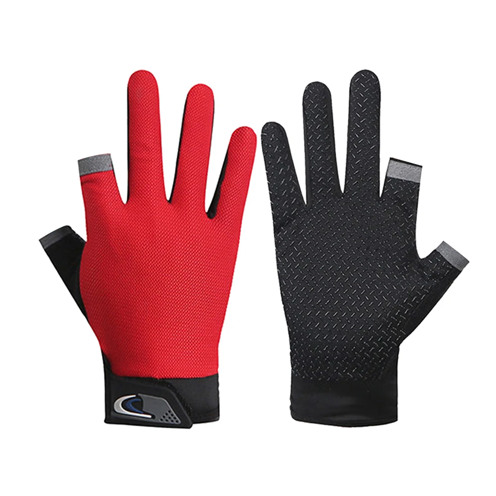 Winter Fishing Gloves 2 Cut Fingers Sport Cycling Mitten Breathable Antiskid Fishing Wear 1 Pair fishing gloves