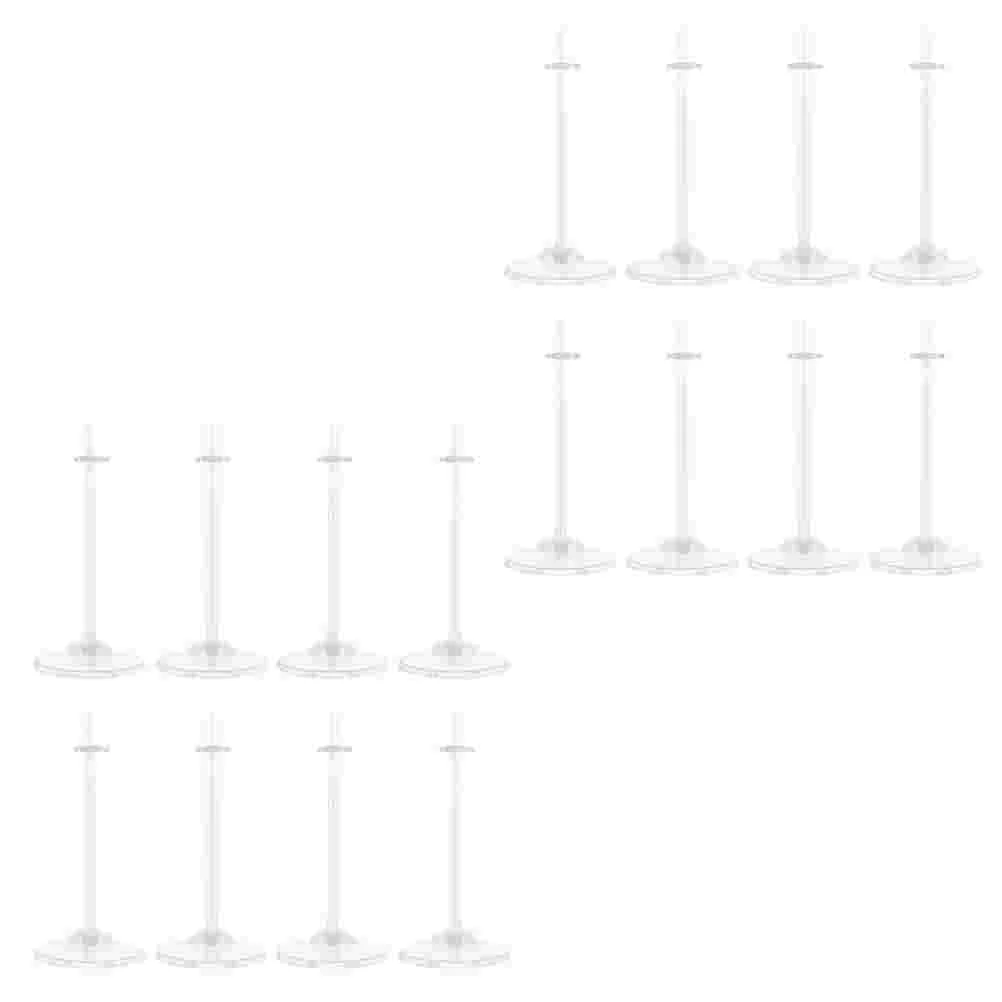 

16pcs Creative Dolls Holding Stands Supports Display Racks (Transparent)