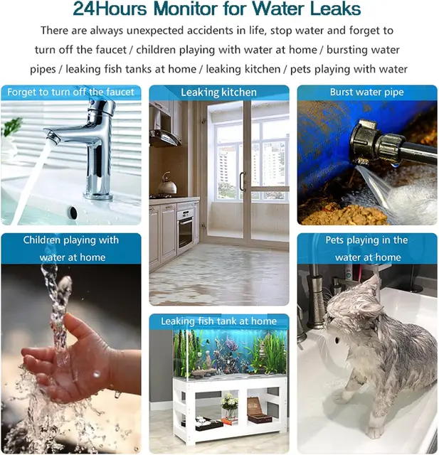 Tuya Smart Water Sensor WiFi Water Leakage Detector Level Overflow Alarms Smart Home Automation Security Protection System 6