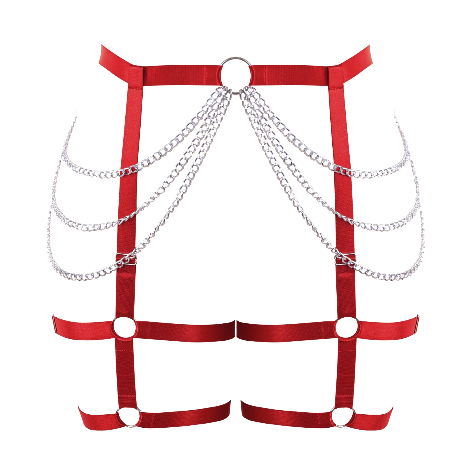 

Women Bondage Suspender Belt Stockings Garters Lingerie Cage Garter Halloween Body Harness Pole Dance Rave Wear
