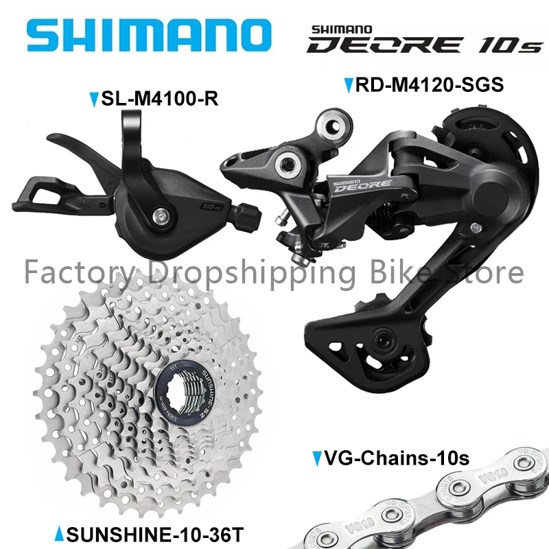 SHIMANO DEORE 1x10 Speed Groupset M4100 Shifter SUNSHINE 36T