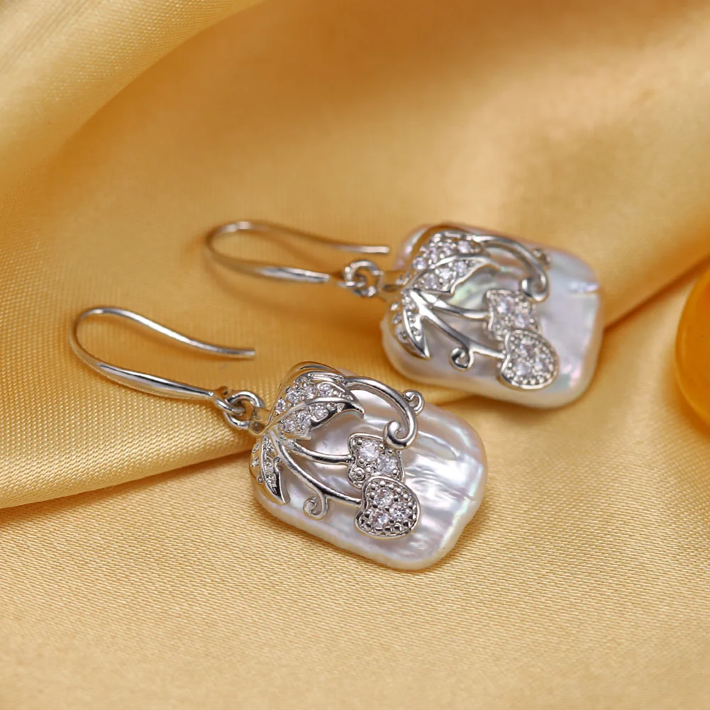 Elegant Freshwater Pearl Drop Earrings for Women - Long Pearl Jewelry Wholesale