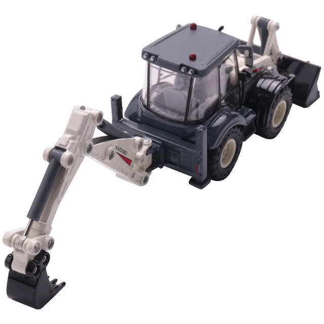 Alloy Diecast Excavator 1:50 4 Wheel Shovel Loader Two-Way Forklift Bulldozer Back Hoe Loader Truck Model For Kids Gift Toys 3