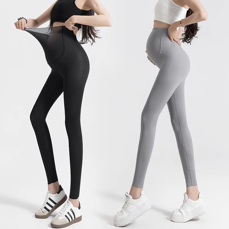 

9103 # летние тонкие бесшовные Леггинсы для беременных спортивные повседневные штаны для йоги живота с высокой талией Одежда для беременных женщин