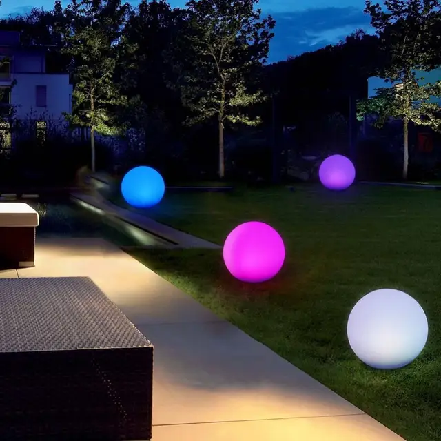 Inflatable PVC Balloon Remote Control LED Ball Garden Beach Swimming Pool Decoration 6