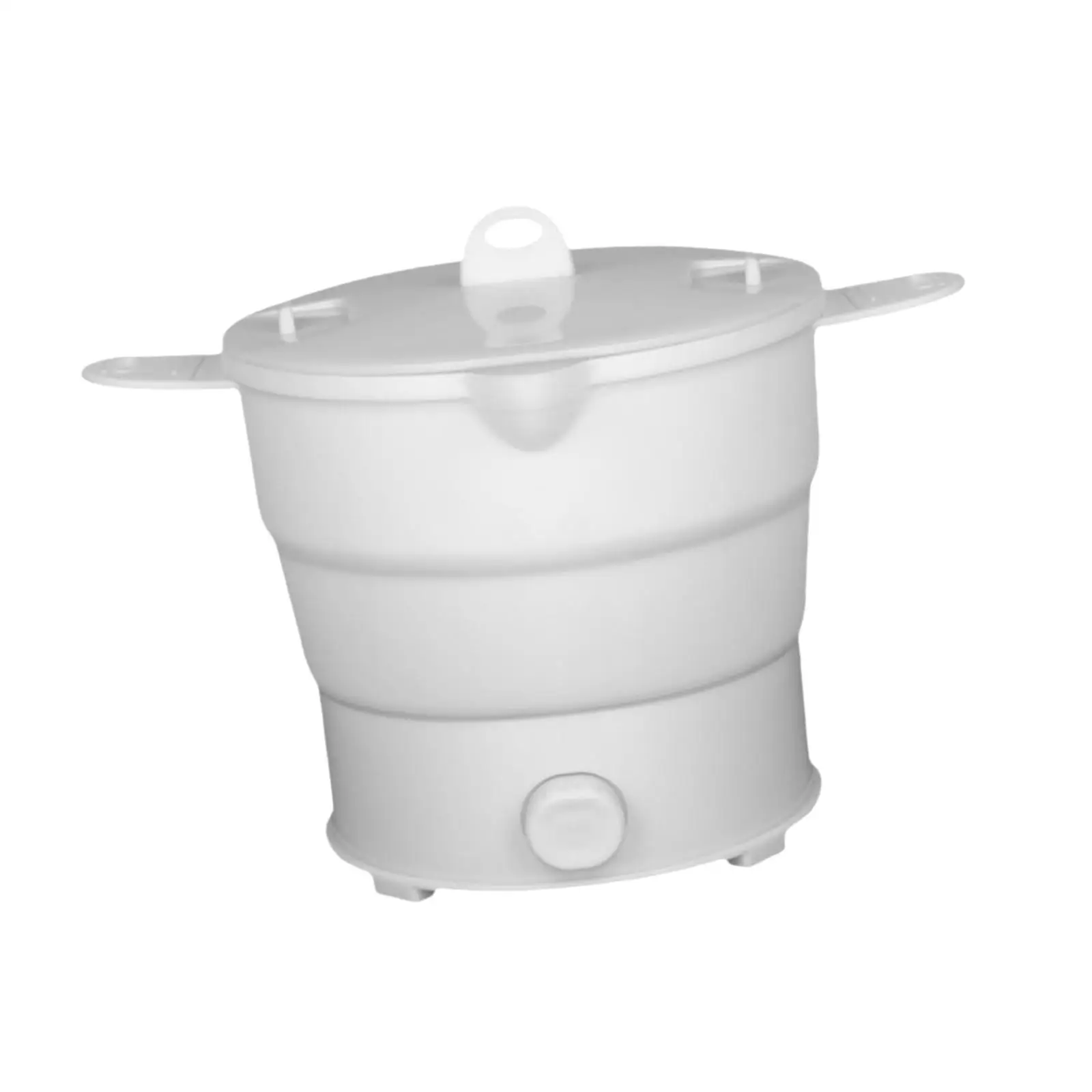 Foldable Electric Cooker 1.2L with Steamer Mini Heating Pot Water Boiling Pot for Camping Cooking Rice Business Trip Hotel Dorm