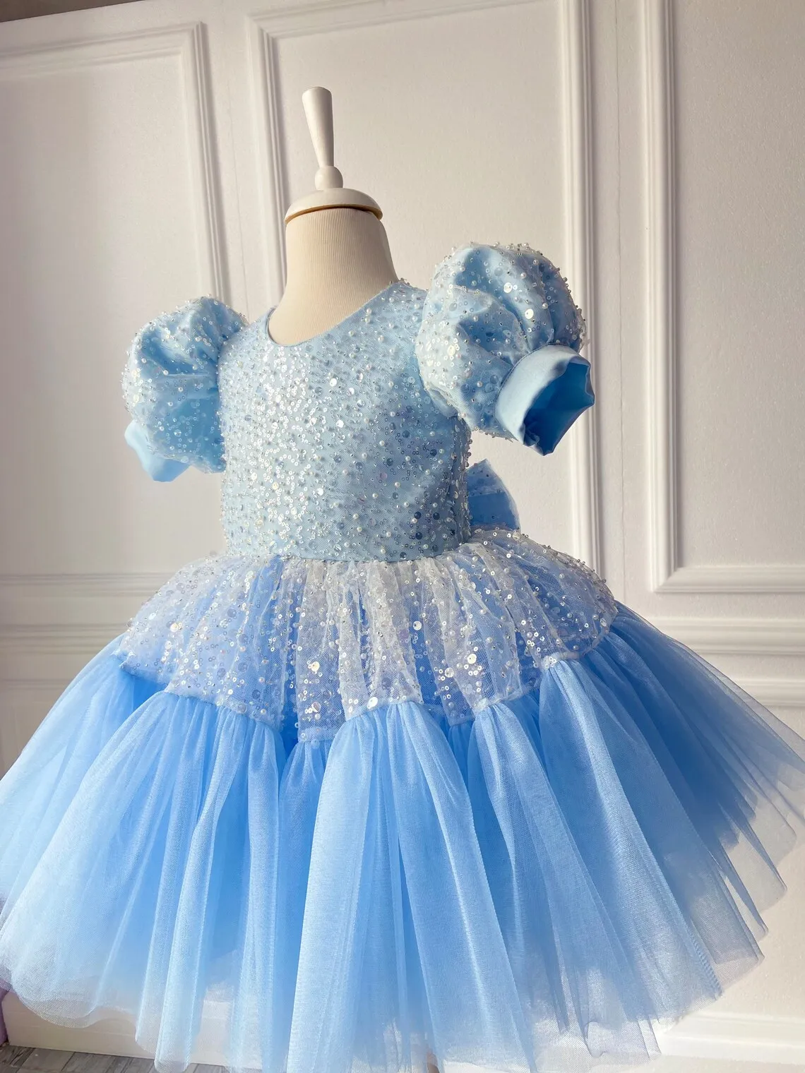 shiny-blue-puffy-sleeve-toddler-flower-girl-dresses-lace-knee-length-tulle-baby-party-birthday-dress-pageant-prom-gowns