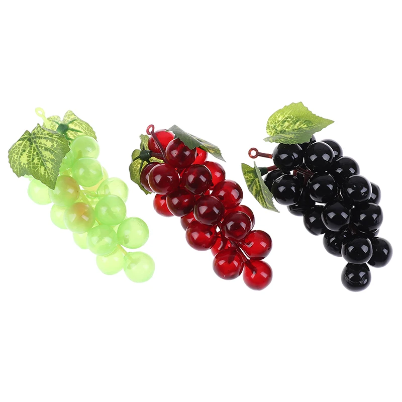 Artificial Grapes Artificial Fruits and Vegetables Real Touch Artificial Fruit Grapes Plastic Home Garden Wedding Party Decoration