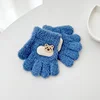 1-3Y Children Gloves Autumn Winter Warm Thicken Boys Girls Baby Riding Mittens Cute Cartoon Kid Kindergarten Five Fingers Mitten 5