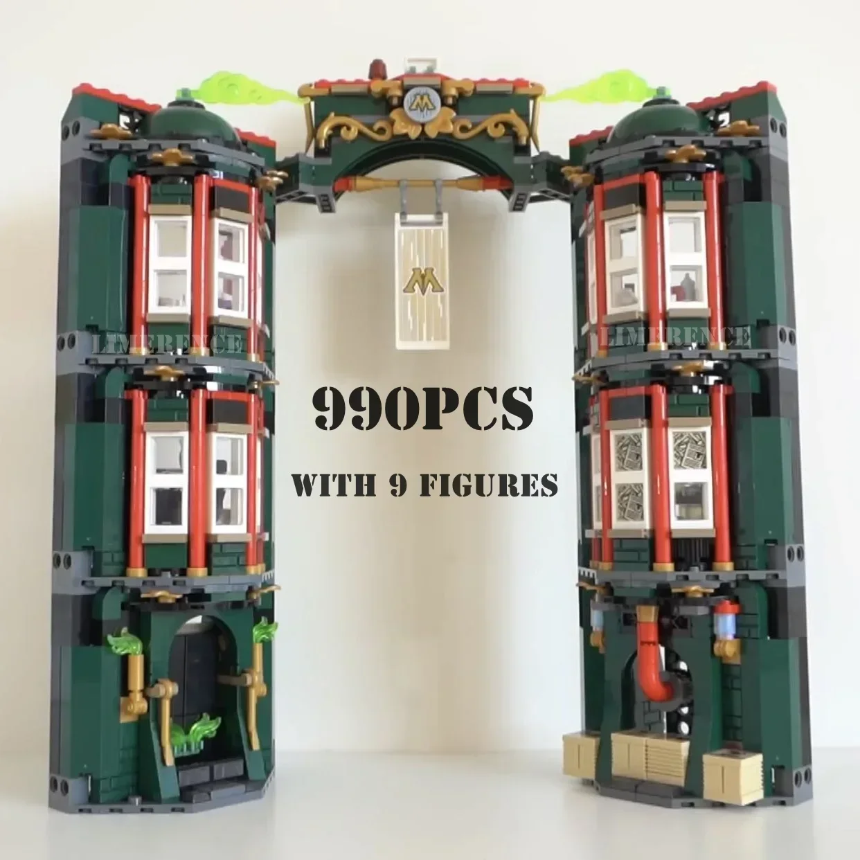 Nuevo Compatible 76403 Portal de película mágica, modelo del Ministerio de Magia, Kit de bloques de construcción, juguetes autoblocantes para niños, regalo de Navidad