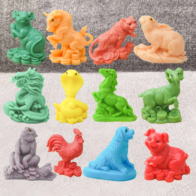 

Силиконовая форма для самостоятельного изготовления свечей и ароматерапии, форма для мыла «сделай сам» с изображением быка, дракона, обезьяны, собаки