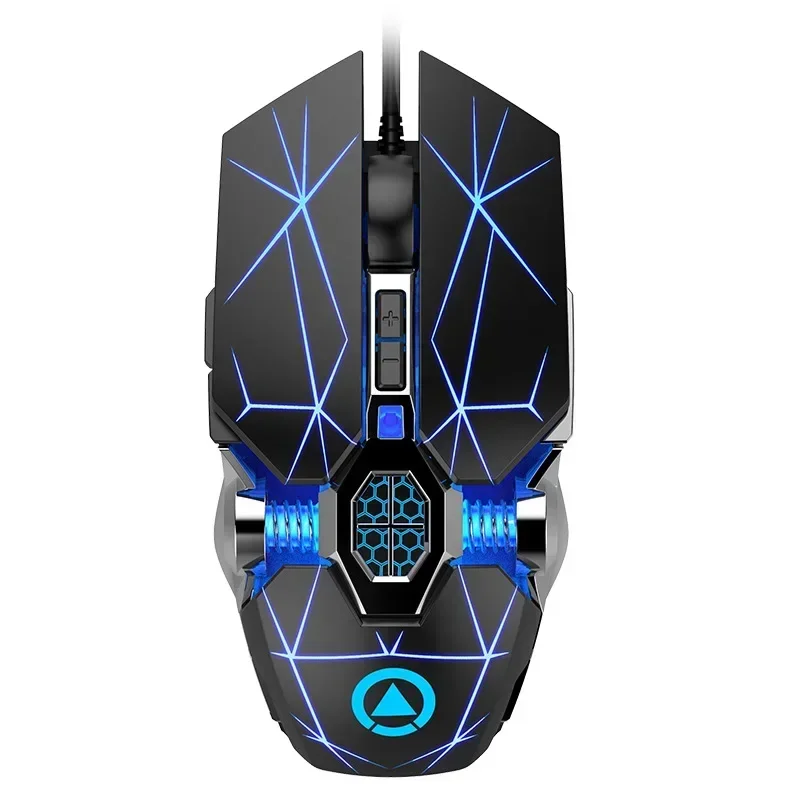 Gaming Mouse Wired 3200dpi 7 Buttons Backlit Support Macro Definition Silent