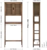 Bamboo Over-The-Toilet Organizer Rack, Freestanding Toilet Space Saver with 3-Tier Adjustable Shelves (Walnut) 3