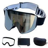 UV400 Magnetic Ski Goggles Double Layer Polarized Lens Skiing Anti-fog Snowboard Goggles for Men Women Ski Glasses Eyewear Set 1