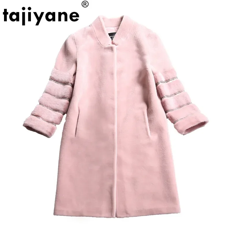

Real Fur Coat Sheep Shearing Fur Mink Fur Coat Wool Jacket Double-faced Fur 2024 Winter Coat Women Long Korean Women Tops ZT327