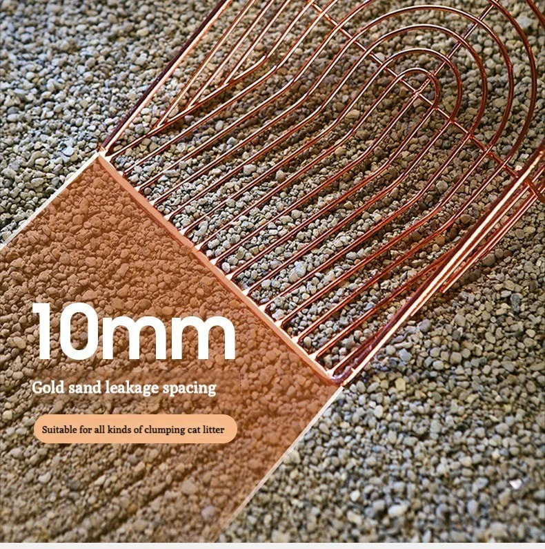 Self-Cleaning Cat Litter Shovel Stainless Steel Metal Scooper