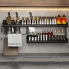New Kitchen Seasoning Shelf Wall-mounted Free Punching Space Aluminum Knife Holder Chopsticks Storage Condiment Kitchen Shelf 45 1
