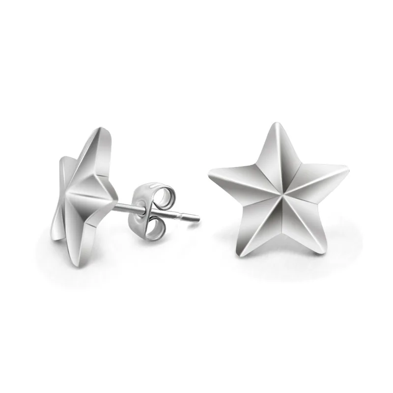

Simple Pentagram Stud Earrings For Women Classic 316l Stainless Steel Jewelry Minimalist Accessories Teacher Appreciation Gift