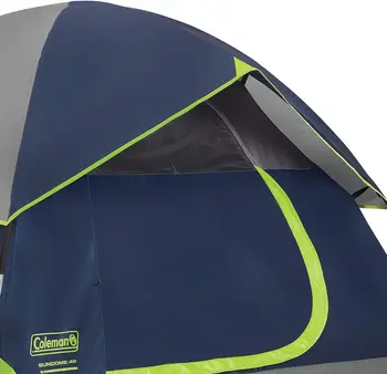 Sundome Camping Tent, 2/3/4/6 Person Dome Tent with Snag-Free Poles for Easy Setup in Under 10 Mins, Included Rainfly Blocks 6