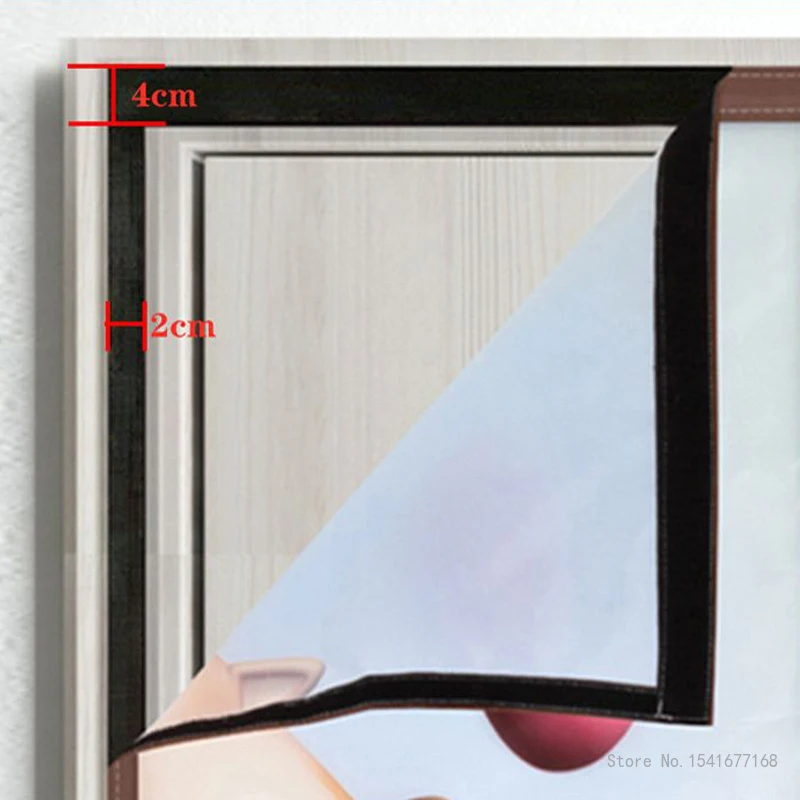 Magnetic Screen Door Curtain, Automatic Closing Mesh, Anti Mosquito, Semi Opaque, Privacy, Air Conditioning, Summer, 1Pc