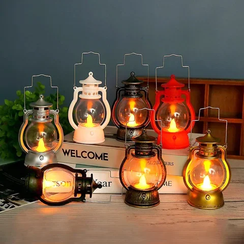 

Halloween Party Decoration Props Small Oil Lamp Lantern Festival Bar Home Night Light Halloween Led Light Hanging Ornaments