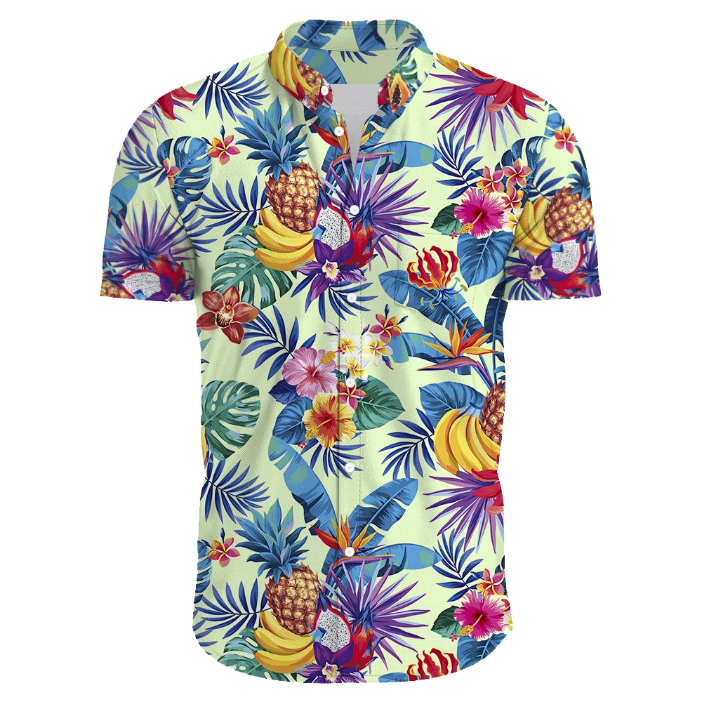

Tropic Plant Flower 3d Printed Shirts Men's Women's Shirts Men's Vocation Blouses Lapel Shirt Cuba Camisas Men's Clothing Floral