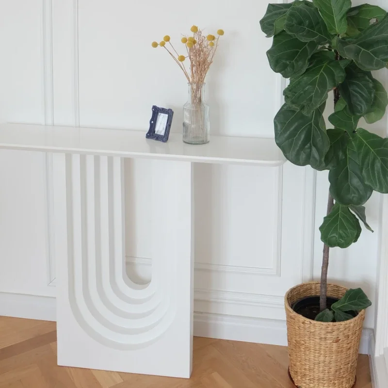 

Mid-Ancient Furniture Classic Nordic Extremely Narrow Console Light Luxury Wall Creative Wall Cabinet Vintage Console Tables