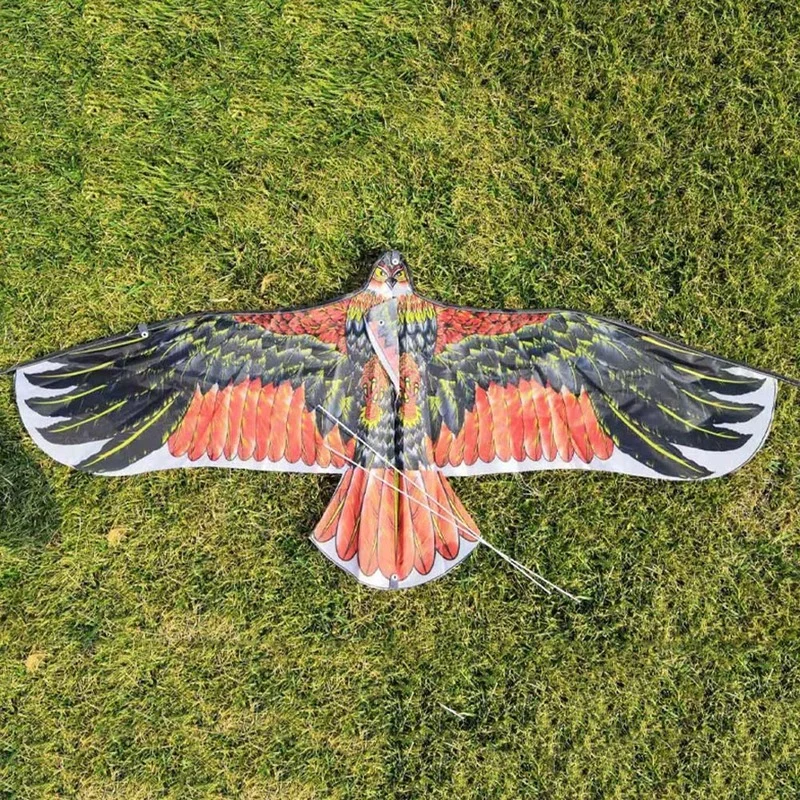 1.1m Flat Eagle Kite With 30 Meter Kite Line Children Flying Bird Kites Windsock Outdoor Toys For Kids Gift 5