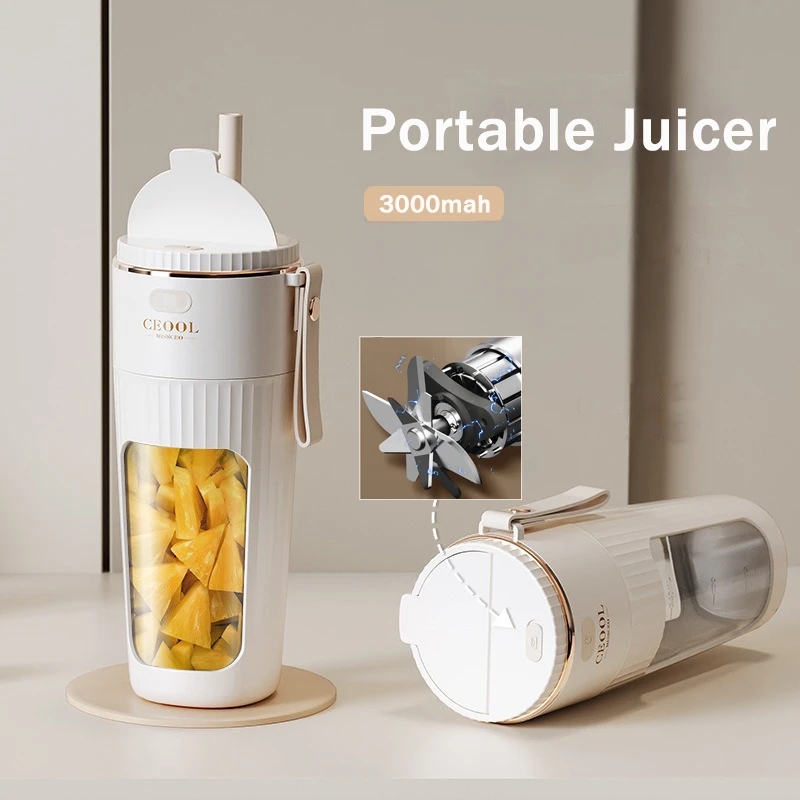 

340ML Portable Juicer With Straw Electric Blender for Juice Milkshake Supplement Multi-functional Smoothie Mixer Mini juicer Cup