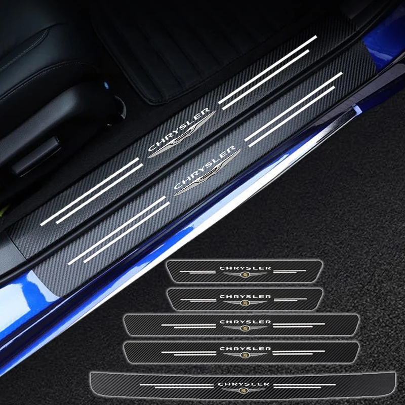 

Car Door Sill Protector Carbon Fiber Threshold Decals Stickers For Chrysler 300c Android Town Country Grand Voyager PT Cruiser
