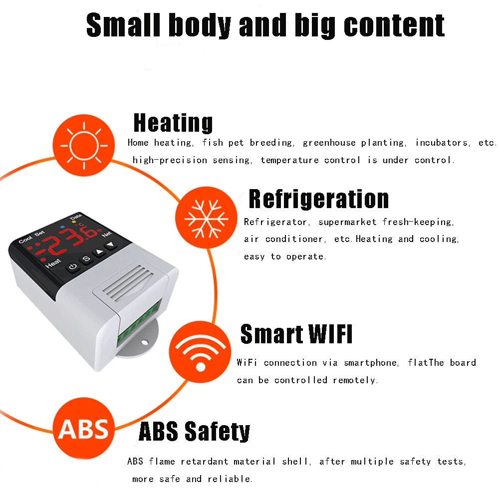 Tuya Smart Temperature External Sensor | Smart Thermostat Wifi Heating  Cooling - Tuya - Aliexpress