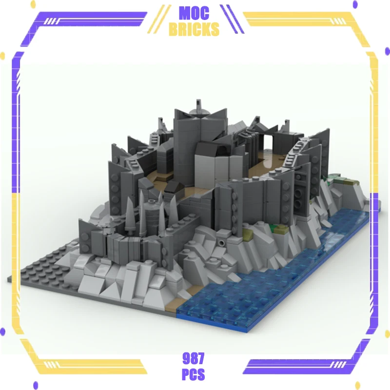 

Moc Building Blocks Castle model series Dragonstone Castle Technology Bricks DIY Toys For Kids Children Gifts microparticle