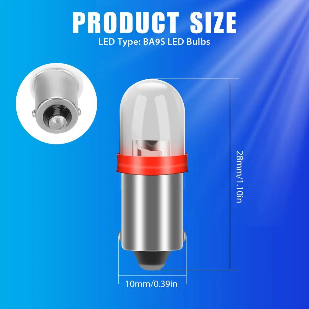 자동차 계기판 전구 키트, Ba9s 1895 1815, 12V 인테리어 돔 대시 보드 게이지 전구, 수정 부품, 40 개