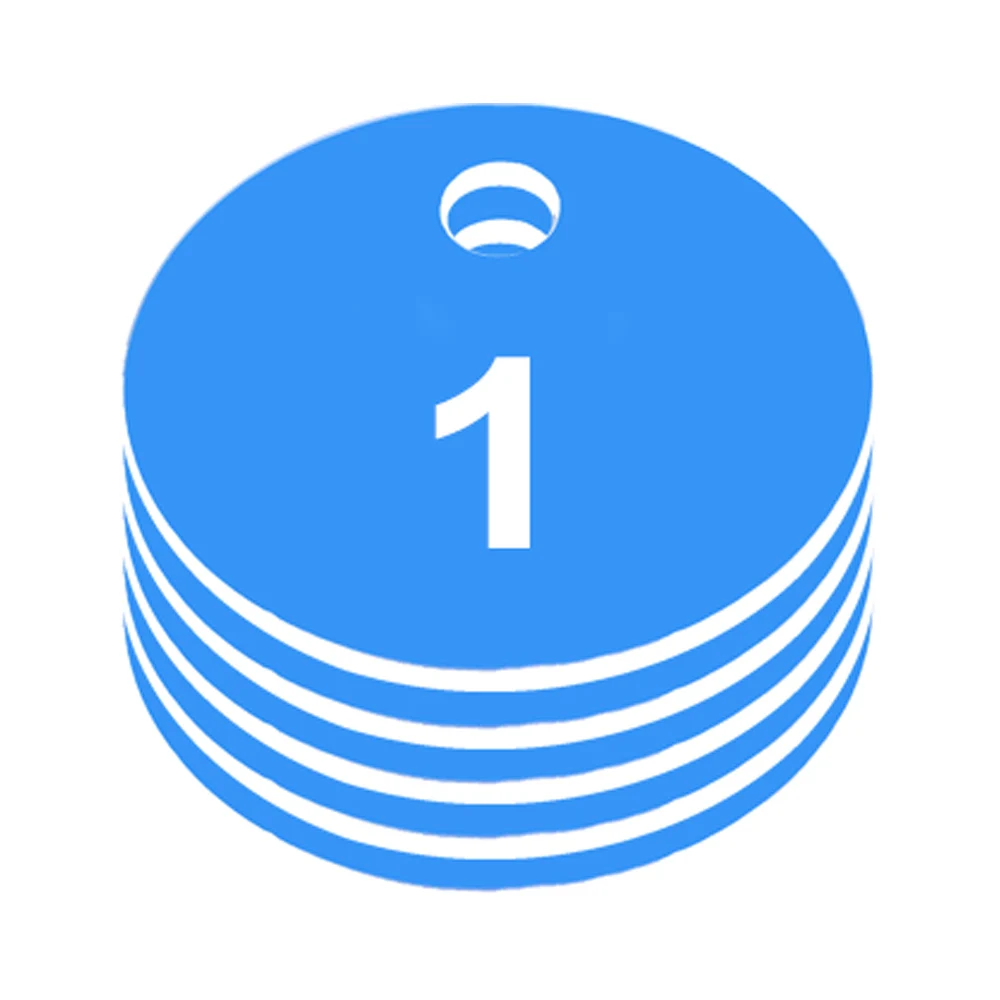 Beekeeping Accessories Dia 3.5CM Plastic Round Sequential Number Category Tag 8 Color Numbered Classify Label Beekeeping Box Marker Classification Sign