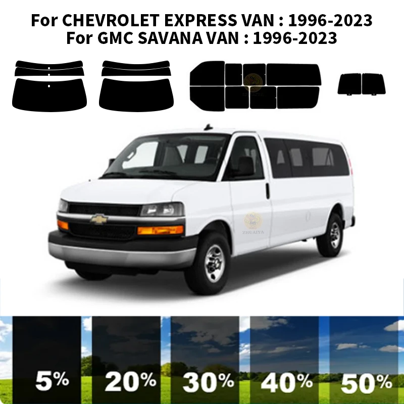 

Нанокерамическая Автомобильная УФ-пленка Precut для окон, автомобильная пленка для окон для CHEVROLET EXPRESS VAN 1996-2023