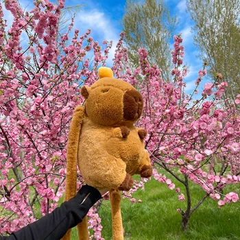 Kawaii Fashion Plushie Doll Fur Bag Capybara Plush Backpack Children's Bag Shoulder Bag Mini Knapsack Bags Gifts For Girlfriend 1