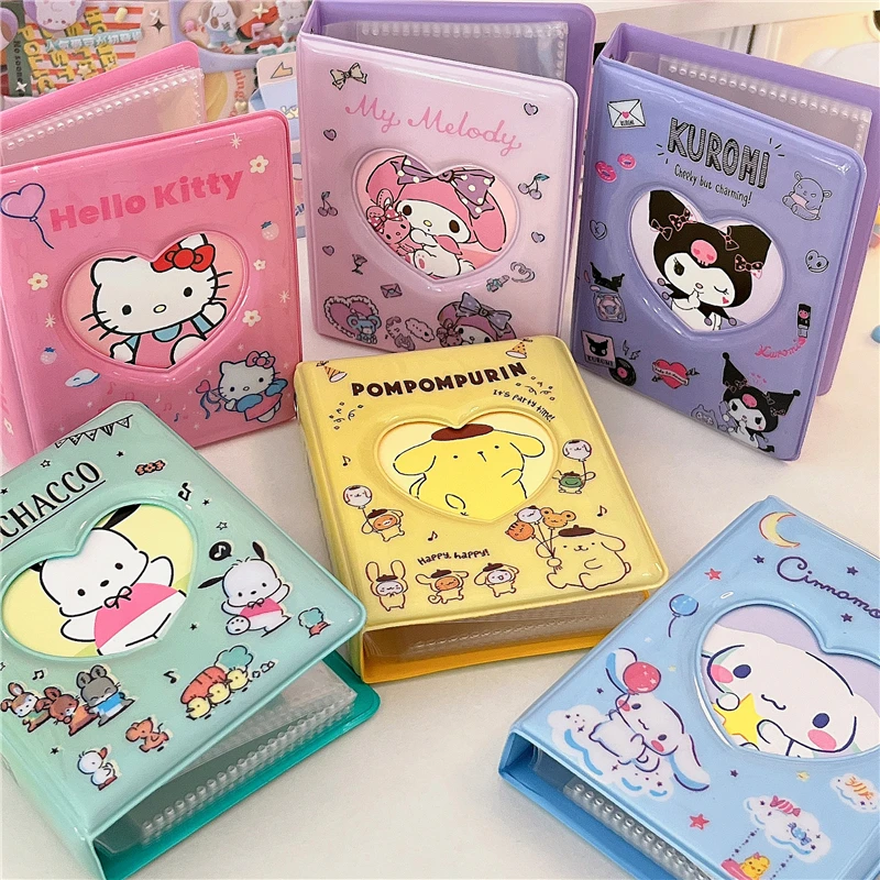 MINISO Hello Kitty Card Book Photo Album 3-Inch Mini Truck Card Binder Stationery Organizer