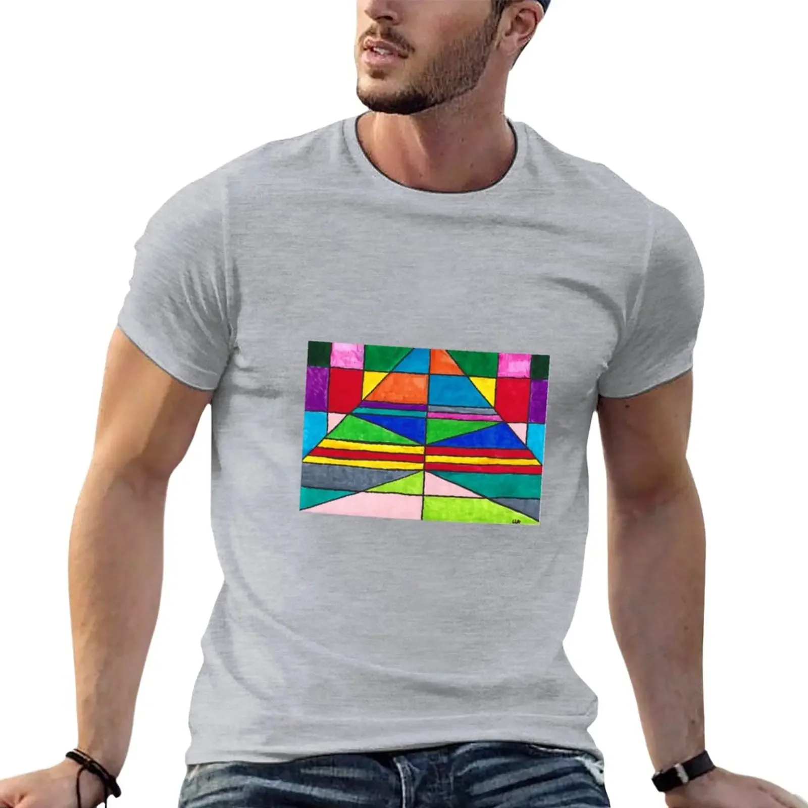 

Geometric Colors T-Shirt for a boy Aesthetic clothing fitted t shirts for men