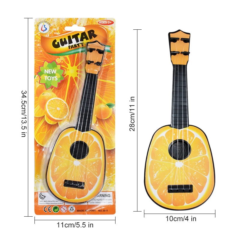 Funny Fruit Ukulele Musical Instrument Kids Guitar Montessori Toys for Children School Play Game Education Toy Kids Gift 3