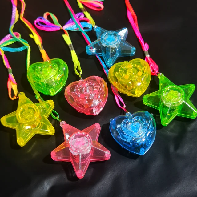 LED Crystal Star Necklace-12 Pack