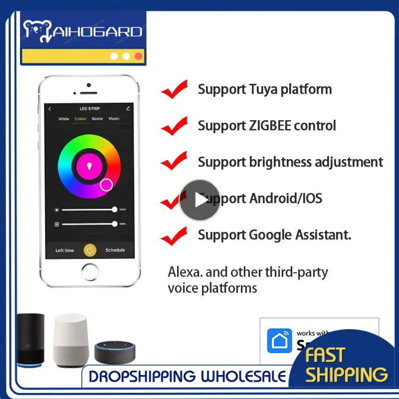 

Предусиленный контроллер Tasmota RGB фотолампы 5V-12V