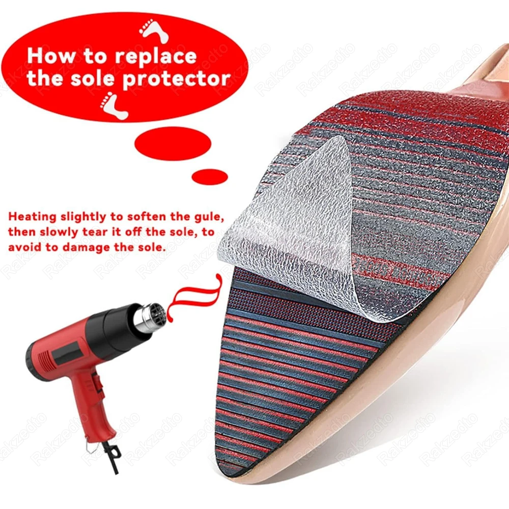 Sohlenschutz für Schuhe, untere Aufkleber für Turnschuhe, High Heels, Außensohle, selbstklebender, rutschfester, kristallklarer Sohlenschutz – Detail 11