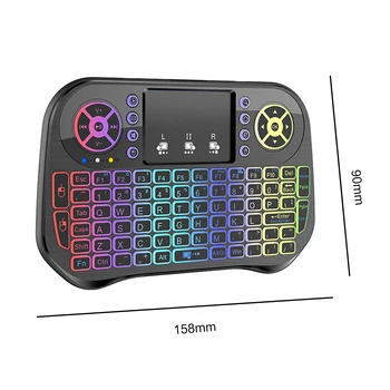 Miniteclado inalámbrico retroiluminado, recargable