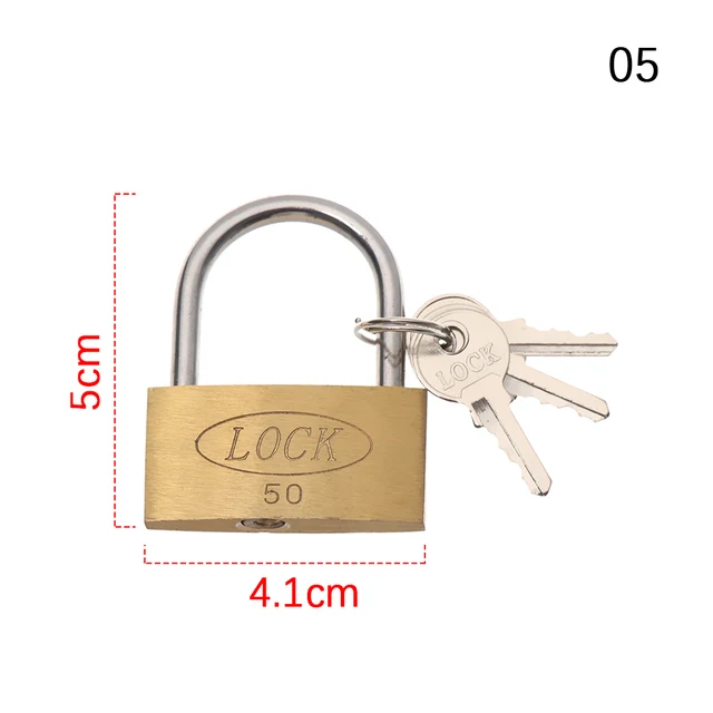 Copper Padlock Small Locks for Luggage Case Locker Home Improvement