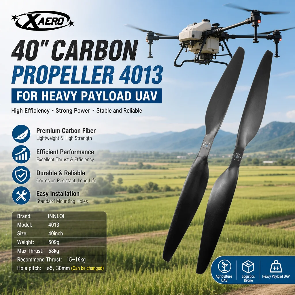 XAERO 40 Zoll 4013 Kohlefaserpropeller für schwere Nutzlasten in der Landwirtschaft und Logistik-UAVs