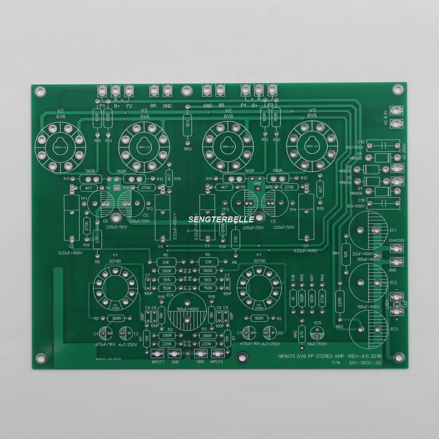

1PC HiFi 6V6 + ECF80 Stereo Push-Pull Amplifier Board PCB Tube Amp Board