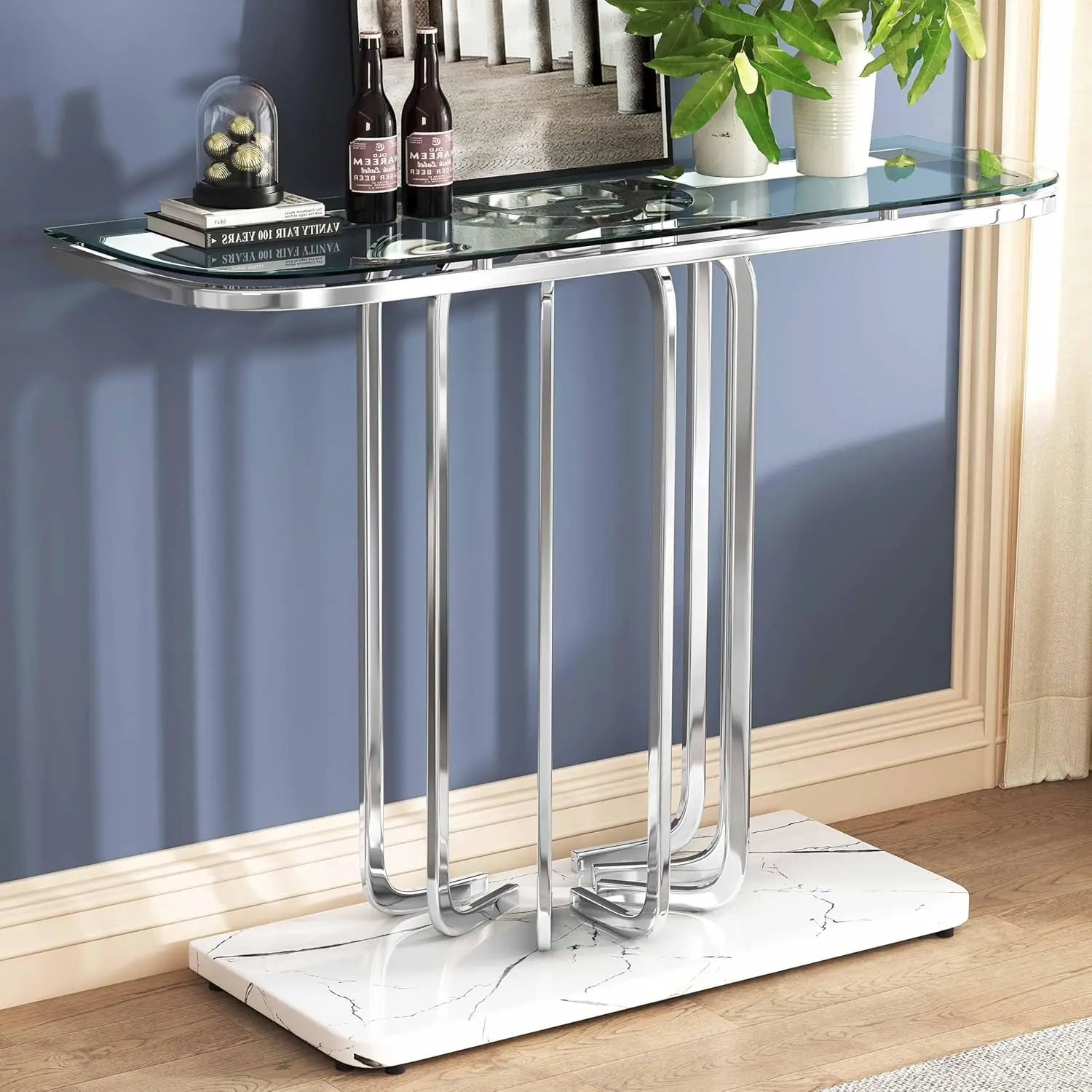 Silver Console Tables For Entryway, living room 4
