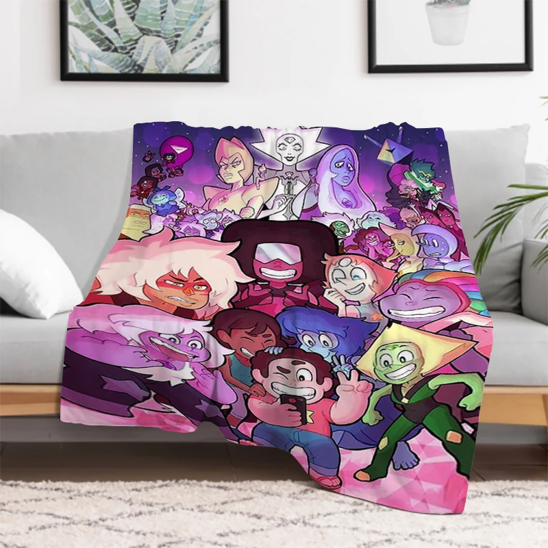 

S-Steven U-Universe Anime Blanket Fluffy Soft Blankets & Throws Furry Winter Warm Throw Sofa Bed Double Decorative Custom Fleece