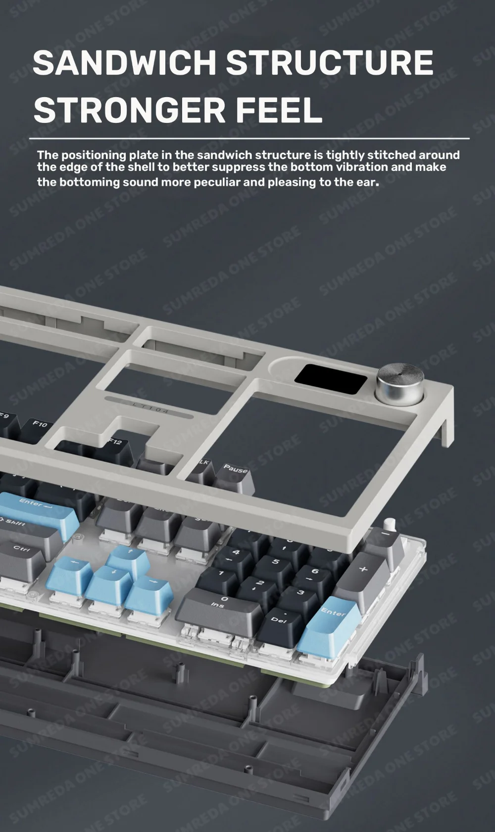 Langtu-LT104 Teclado mecânico sem fio Gaming, Teclado