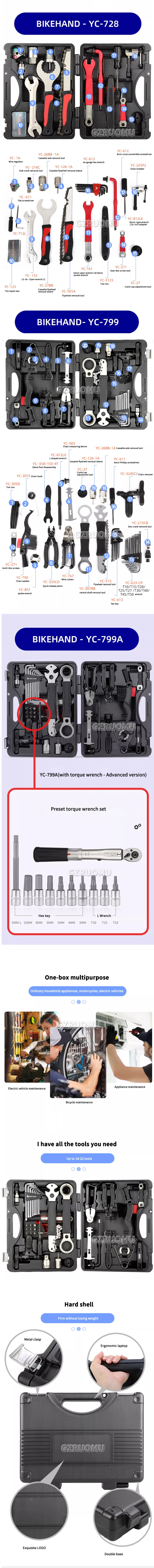 Bicycle Repair Tools 20 In 1 Bike Multitool Kit For MTB Road Bikes Home Repair S